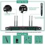 Wireless Microphone System, Phenyx Pro 8-Channel UHF Cordless Mic Set with Eight Handheld Mics, Fixed Frequency, All Metal Build, Long Range 260ft, Ideal for Karaoke,Church,Events (PTU-4000A)
