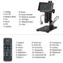 Koolertron 5 inch LCD 1080P Digital Microscope Wireless Remote Control Up to 560x Magnification with Adjustable Stand, USB/HDMI/AV Output Camera Video Recorder with 8 LED Adjustable Light Source
