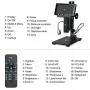 Koolertron 5 inch LCD 1080P Digital Microscope Wireless Remote Control Up to 560x Magnification with Adjustable Stand, USB/HDMI/AV Output Camera Video Recorder with 8 LED Adjustable Light Source