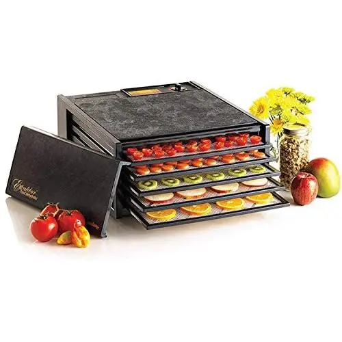 Excalibur 3500B 5-Tray Electric Food Adjustable Thermostat Accurate Temperature Control Faster and Efficient Drying Includes Guide to Dehydration, Black Excalibur 3500B 5-Tray Electric Food Adjustable Thermostat Accurate Temperature Control Faster and Efficient Drying Includes Guide to Dehydration, Black