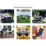 Top Space 4 Pieces Pstio Dining Chairs Stackable Wrought Iron Metal Patio Dining Chair Outdoor Dining Chairs Set with Steel Frame and Oxford Cushion