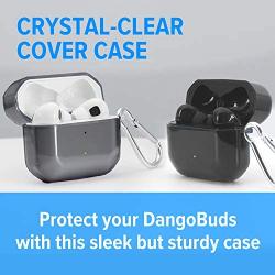 DANGOBUDS Bluetooth Earbuds Case - Made for Wireless Headphones | 2 Part TPU Headphone Case | Headset Case | Best Wireless Earbud Case (Transparent Gray)