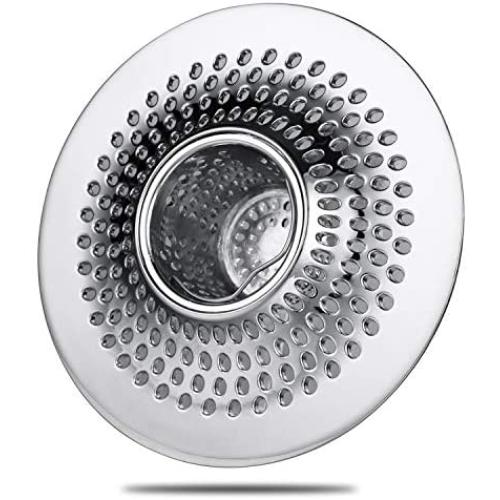 MFTEK Drain Hair Catcher Tub Drain Protector, Stainless Steel Bathtub Shower Drain Hair Stopper Strainer Trap for Shower Bathroom Sink to Catch Hair