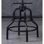 Vintage Industrial Bar Stool-Rustic Swivel Bar Stool-Round Wood Metal Stool-Kitchen Counter Height Adjustable Pipe Stool-Cast Steel Stool 20-27 Inch (Set of 2)