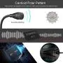 USB PC Microphone, Computer Recording Condenser Cardioid Mic with Mute Button & LED Indicator for Laptop, Mac, PS4 - Voice Recording, Podcasting, Skype, YouTube, Games, Streaming (JV603-Black)