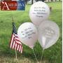 30 PC Biodegradable Balloons: Silver Funeral Balloons for Balloon Releases & Sympathy Gifts | Metallic Silver- Until We Meet Again