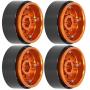 VGEBY 4pcs RC Rims 1.9in, Metal Beadlock Wheel Hub Rim Set Simulation CNC fit for 1/10 RC Car Climbing Car Accessory