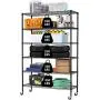 Metal Shelf 6 Tier Wire Shelving Unit with Wheels,Heavy Duty Storage Shelves, NSF Garage Kitchen Organizer,Wire Rack Height Adjustable Utility Commercial Grade Rolling Steel Rack,48'' x 18'' x 82'',Black Metal Shelf 6 Tier Wire Shelving Unit with Wheels,Heavy Duty Storage Shelves, NSF Garage Kitchen Organizer,Wire Rack Height Adjustable Utility Commercial Grade Rolling Steel Rack,48'' x 18'' x 82'',Black