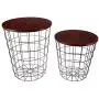 Lavish Home Nesting End Tables with Storage (Cherry) Lavish Home Nesting End Tables with Storage (Cherry)