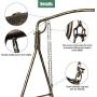 HomVent Swing Frame in Bronze Finish,Heavy Duty Metal Frame Swing Chair Stand, Weight Capacity 441 lbs
