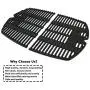Uniflasy 7645 Cast Iron Cooking Grates for Weber Q200, Q220, Q2000, Q2400 Series Gas Grills, Grill Parts Grill Grates Replacement for Weber 7645 65811, 2 Pack Uniflasy 7645 Cast Iron Cooking Grates for Weber Q200, Q220, Q2000, Q2400 Series Gas Grills, Grill Parts Grill Grates Replacement for Weber 7645 65811, 2 Pack