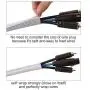 Alex Tech 10ft - 1/2 inch Cord Protector Wire Loom Tubing Cable Sleeve Split Sleeving for USB Cable Power Cord Audio Video Cable - Protect Cat from Chewing Cords - White Alex Tech 10ft - 1/2 inch Cord Protector Wire Loom Tubing Cable Sleeve Split Sleeving for USB Cable Power Cord Audio Video Cable - Protect Cat from Chewing Cords - White