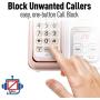 PANASONIC Expandable Cordless Phone System with Link2Cell Bluetooth, Voice Assistant, Answering Machine and Call Blocking - 2 Cordless Handsets - KX-TGD562G (Rose Gold/White)