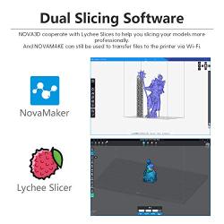 NOVA3D Bene4 Mono LCD 3D Printer Free of Leveing, 130x80x150mm Print Size Resin Printer with 4.3'' Smart Touch Screen Support to Wi-Fi Printing & Build-in 8GB Memory