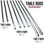 Brybelly Hollow 5/8-Inch Steel Rods for Standard Foosball Tables (Set of 8)
