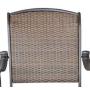 Patio Outdoor Santa Clara Swivel Rocker Dining Chairs Set of 4 Solid Cast Aluminum Furniture Dark Bronze