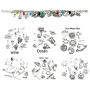 WOCRAFT 300 pcs Wholesale Bulk Lots Charms for Jewelry Making Mixed Smooth Tibetan Silver Metal Charms Pendants DIY for Jewelry Making Necklace Bracelet and Crafting (M362)