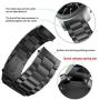 BaiHui Compatible with Galaxy Watch Bands 46mm/Gear S3 Bands Classic/Frontier Metal Link Band - Black
