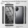 YOUMAKER Case for Galaxy Note 10 Plus, Built-in Screen Protector Work with Fingerprint ID Heavy Duty Full Body Shockproof Cover for Samsung Galaxy Note 10 Plus 6.8 Inch - Black/Black
