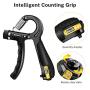 GRM Hand Grip Strengthener Counting Forearm Trainer Workout Kit, 11-132Lbs Adjustable Resistance Grip Strength Trainer, Finger Exerciser, Finger Stretcher, Grip Ring, Stress Relief Grip Ball