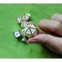 DND Polyhedral Metal Game Dice Gold White 7pc Set for Dungeons and Dragons DND RPG MTG Table Games D4 D6 D8 D10 D12 D20 DND Polyhedral Metal Game Dice Gold White 7pc Set for Dungeons and Dragons DND RPG MTG Table Games D4 D6 D8 D10 D12 D20