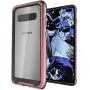 Ghostek Atomic Slim Galaxy S10 Plus Clear Case with Super Space Metal Bumper Design Tough Shockproof Heavy Duty Protection and Wireless Charging Compatible for 2019 Galaxy S10+ (6.4 Inch) - (Pink)