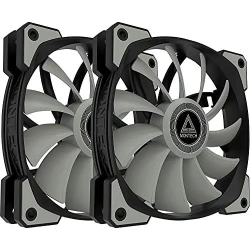 MONTECH AIR Fan P120, 120mm Fan 2 in 1, 4Pin PWM, Durable Low Noise FDB System, High Cooling Performance, High Performance Fan Blades, Proprietary Enhanced Fan Frame MONTECH AIR Fan P120, 120mm Fan 2 in 1, 4Pin PWM, Durable Low Noise FDB System, High Cooling Performance, High Performance Fan Blades, Proprietary Enhanced Fan Frame