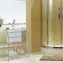 MyGift Freestanding 3 Tier Metal Towel Rack, Chrome Bathroom Towel Bar, Silver-Tone