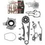 New Timing Chain Kit (2 Heavy Duty Metal Guide Rails & Bolts), Water Pump, & Oil Pump compatible with Toyota 2.4L Pickup 22RE 22REC 85-95