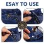 Replacement Jeans Buttons Set - 17mm No-Sew Nailless Removable Metal Jeans Buttons Fits to Any The Cowboy Clothing Jackets Pants Bags,with Storage Box (Set of 50)