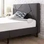 ZINUS Judy Upholstered Platform Bed Frame / Mattress Foundation / Wood Slat Support / No Box Spring Needed / Easy Assembly, King ZINUS Judy Upholstered Platform Bed Frame / Mattress Foundation / Wood Slat Support / No Box Spring Needed / Easy Assembly, King
