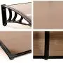 MCombo 40''×120'' Window Awning Outdoor Polycarbonate Front Door Patio Cover Garden Canopy 6055-4012 (Dark Brown) MCombo 40''×120'' Window Awning Outdoor Polycarbonate Front Door Patio Cover Garden Canopy 6055-4012 (Dark Brown)