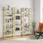 Tribesigns Triple Wide 5-Shelf Bookcase, 5 Tier Etagere Large Open Bookshelf Faux White Marble Look Shelves Wood and Metal Bookcases Furniture for Home & Office, Gold Tribesigns Triple Wide 5-Shelf Bookcase, 5 Tier Etagere Large Open Bookshelf Faux White Marble Look Shelves Wood and Metal Bookcases Furniture for Home & Office, Gold