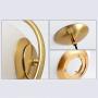 H XD GLOBAL Modern Fashion Spherical Gold Metal & Glass Hanging Light, Pendant Lighting Base on E27 Bulb(Circle 20cm)