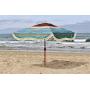 South Bay Board Co. - Premium Beach Umbrella - Extra Large for Complete Shade Coverage for 2 People -with XL Wind Vent, Stainless Metal Parts, and an Easy Crank Lift -Includes Carry Bag