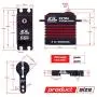 AGFRC 55KG Digital Steering Servo High Torque Programmable Full Metal Gear Brushless Servo for 1/8 1/10 RC Models, Control Angle 180° (A86BHM(Red)&AGF-SPV2) AGFRC 55KG Digital Steering Servo High Torque Programmable Full Metal Gear Brushless Servo for 1/8 1/10 RC Models, Control Angle 180° (A86BHM(Red)&AGF-SPV2)