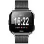 MEFEO Compatible with Fitbit Versa Bands, Stainless Steel Metal Band Mesh Bracelet with Strong Magnet Lock Wristbands Replacement for Fitbit Versa/Versa 2/Versa Lite/SE (Black, Small)