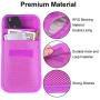 Faraday Bag for Key Fob, Wisdompro RFID Key Fob Protector RF Car Signal Blocking, Anti-Theft Pouch, Anti-Hacking Case Blocker - Purple