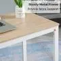 Office Computer Writing Desk with Storage Large Work Desk with 5 Shelves Students Study Table Modern Wood Home PC Laptop Table with Metal Legs White Furniture Sets(43.3 x 19.7 x 29.5 inches)