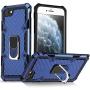 Military Grade for iPhone 8 Case iPhone 7 Case iPhone SE 2020 Metal Rotating Ring with Kickstand Holder Armor Heavy Duty Shockproof Drop Protective Cover for iPhone 8/7/SE 2020 Phone Case (Blue)