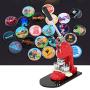 Button Badge Maker, 25mm / 32mm / 58mm Badge Punch Press Maker Machine with 1000 Circle Button Parts School DIY Button Badge Maker (32mm)