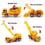 Alloy Truck Mini Pocket Size Construction Models Play Vehicles Toy Trucks for Boys Age 2 3 4 ,Kids Party Favors Cake Decorations Topper Birthday Gift,6Pcs Set