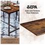 Rolanstar Rustic Dining Table for 4 People, Kitchen Table with Metal Frame, Industrial Style, for Living Room, Dining Room