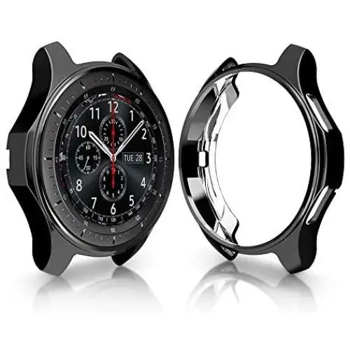 FitTurn Compatible with Gear S3 Frontier SM-R760 Case,Soft TPU Fashion Metal Color Frame Shock Resistant Proof Cover Protector Shell for Samsung Gear S3 Frontier SM-R760, Galaxy Watch 46mm SM-R800 FitTurn Compatible with Gear S3 Frontier SM-R760 Case,Soft TPU Fashion Metal Color Frame Shock Resistant Proof Cover Protector Shell for Samsung Gear S3 Frontier SM-R760, Galaxy Watch 46mm SM-R800