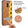 HHDY Compatible with Oneplus 6t Case, Sunflower Design with Metal Kickstand Anti-Fingerprint Protective Phone Case Cover for Oneplus 7