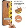 HHDY Compatible with Oneplus 6t Case, Sunflower Design with Metal Kickstand Anti-Fingerprint Protective Phone Case Cover for Oneplus 7