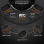 OVERTURE PETG Filament 1.75mm with 3D Build Surface 200 x 200 mm 3D Printer Consumables, 1kg Spool (2.2lbs), Dimensional Accuracy +/- 0.05 mm, Fit Most FDM Printer, Black