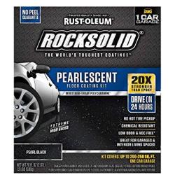 Rust-Oleum 306325 Rock-Solid Pearlescent Garage Floor Coating Kit, Pearl Black