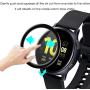 EZCO 3-Pack Screen Protector Compatible with Samsung Galaxy Watch Active 2 40mm / 44mm, Waterproof 3D Full Coverage Screen Protector Cover Shell Film Accessories for Galaxy Active 2 Smart Watch