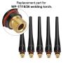 TIG Back Cap Kit 57Y02 57Y03 57Y04, TIG Torch Part Accessory Replacement Part for WP-17/18/26 Welding Torch(5pcs 57Y02 （Long）)